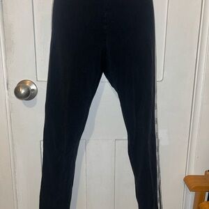 PINK Victoria's Secret Black Leggings with Side Logo Stripe